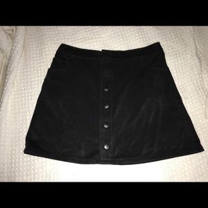 Black suede express skater skirt